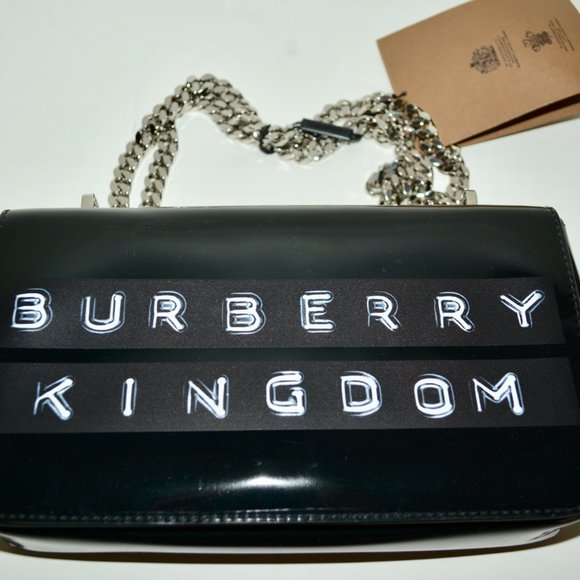 NWT BURBERRY LOLA PATENT LEATHER SHOULDER BAG - Picture 8 of 11